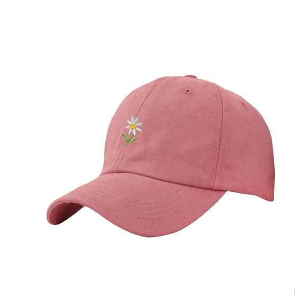Daisy Embroidered Baseball Cap - Picture 1 of 3